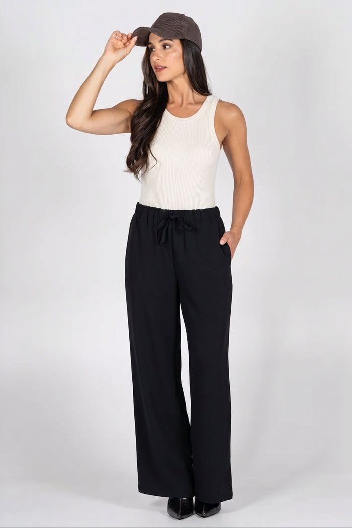 Sarah Front Tie Wide Leg Pant