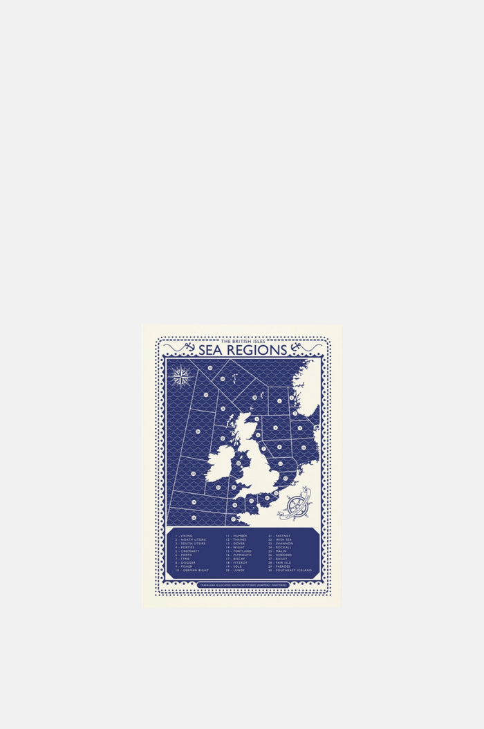 Pressed and Folded Sea Regions Greetings Card.