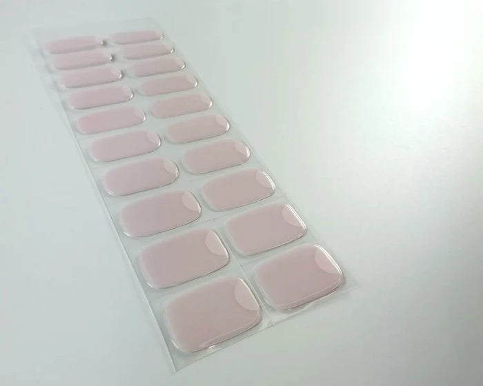 Ballet Blush semi-cured gel nail wraps, angled view