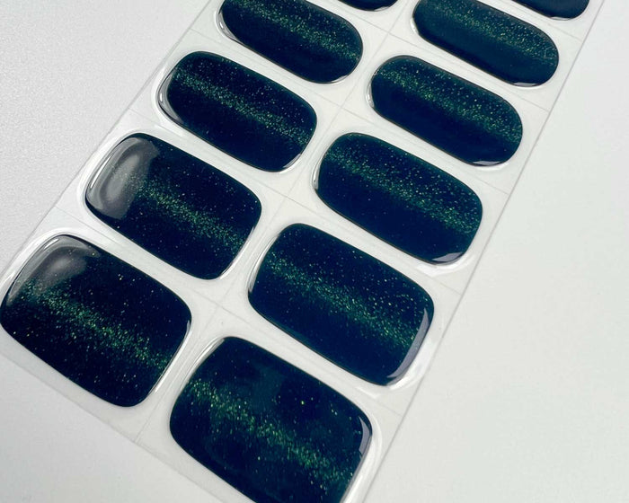 Semi-cured Gel Nail Wraps - Deep Sea Cats Eye