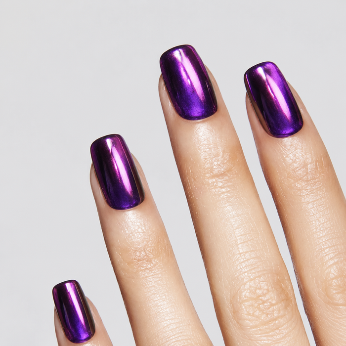 Semicured UV gel nail sticker kit Glitter Purple