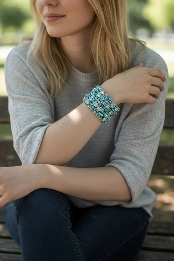 Sequin & Bead Cuff
