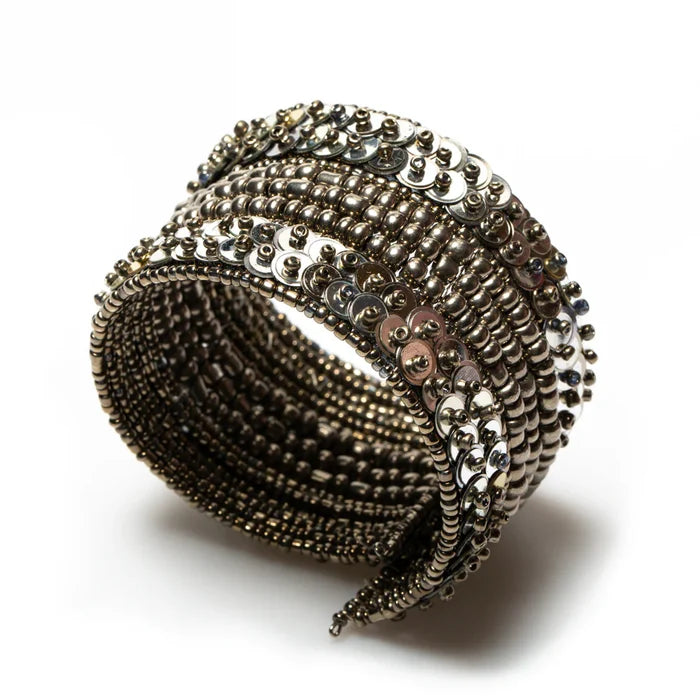 Sequin & Bead Cuff