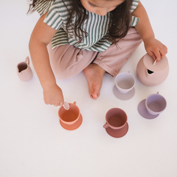 Silicone Tea Set - Petal | Kids Pretend Playset