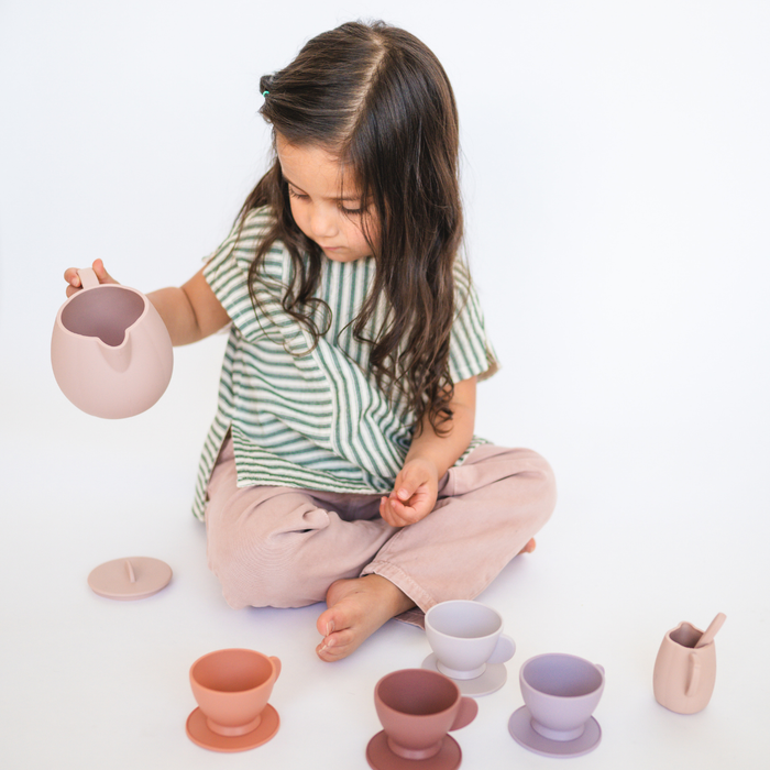 Silicone Tea Set - Petal | Kids Pretend Playset