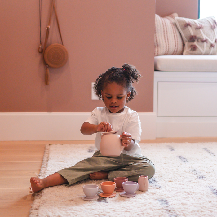 Silicone Tea Set - Petal | Kids Pretend Playset
