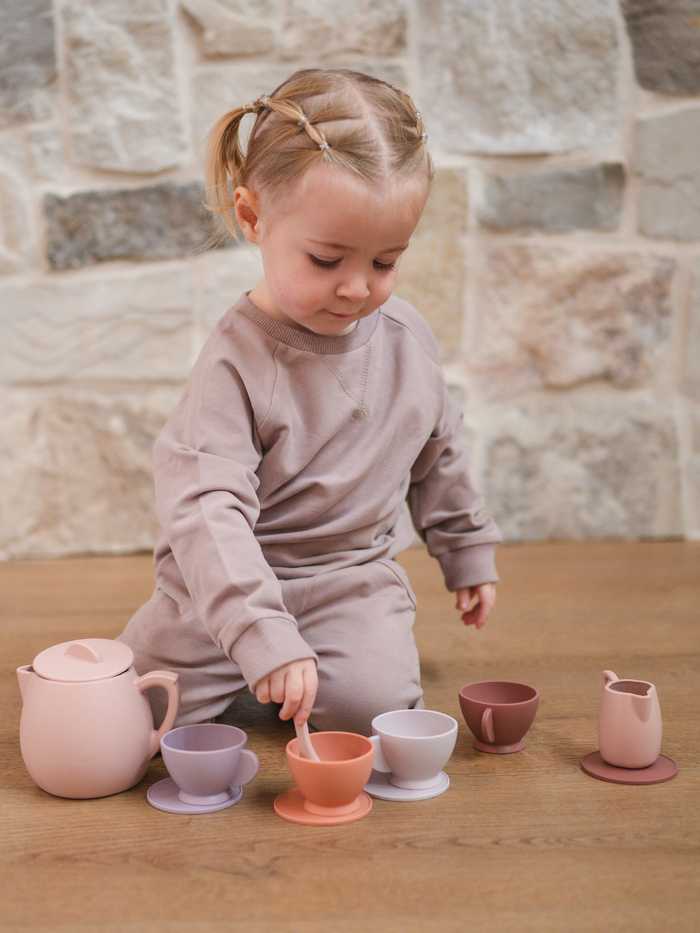 Silicone Tea Set - Petal | Kids Pretend Playset