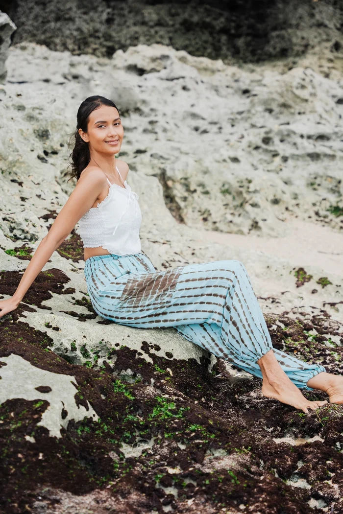 Simple Bone Tie Dye Bali Pant