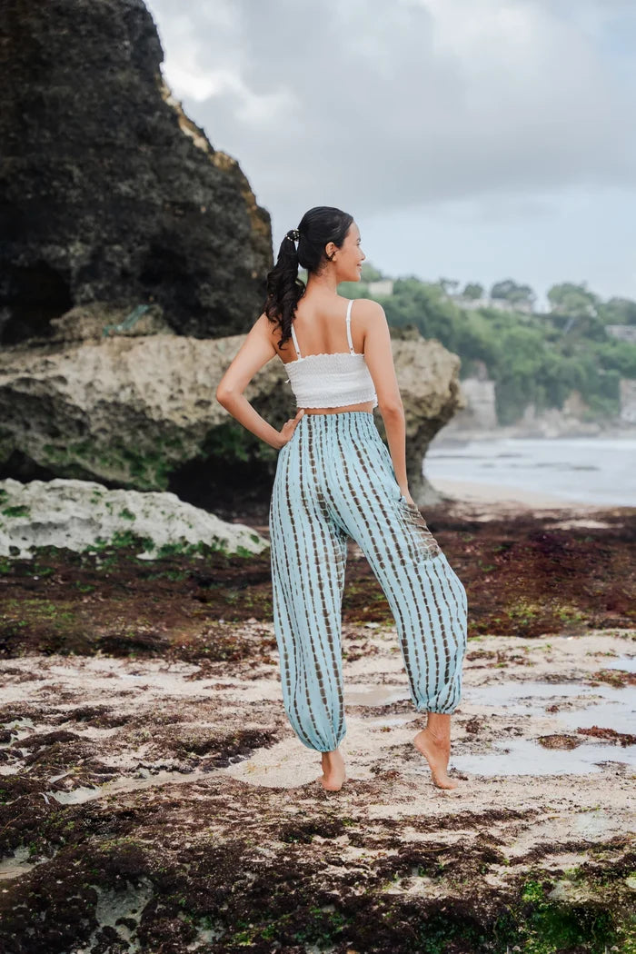 Simple Bone Tie Dye Bali Pant