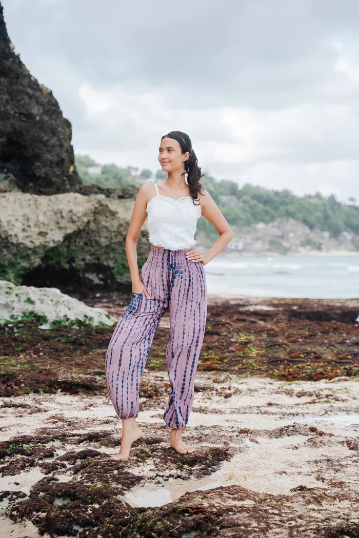 Simple Bone Tie Dye Bali Pant