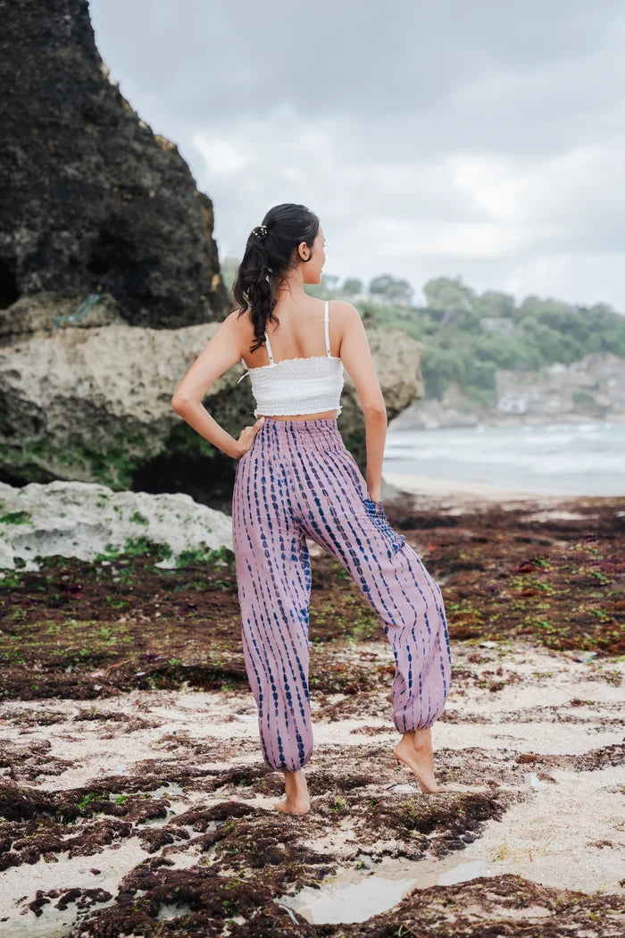 Simple Bone Tie Dye Bali Pant