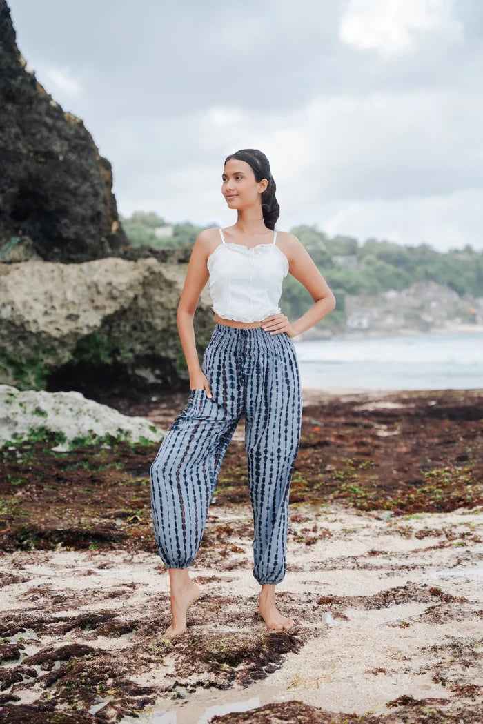 Simple Bone Tie Dye Bali Pant