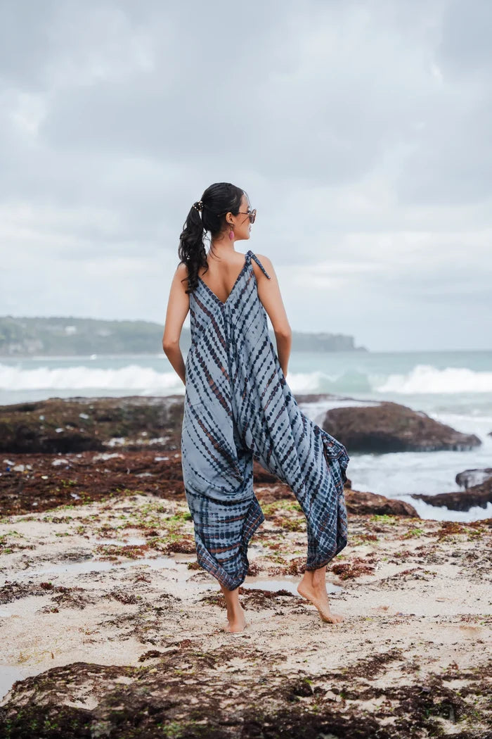 Simple Bone Tie Dye Romper