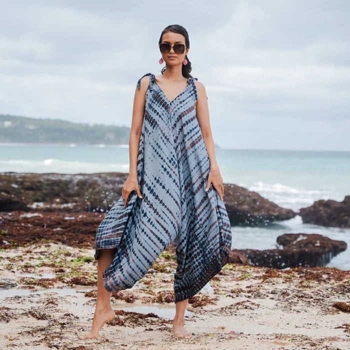 Simple Bone Tie Dye Romper