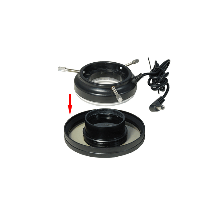 Simple Rotating Polarizer & Analyzer Kit for LED Microscope Ring Light