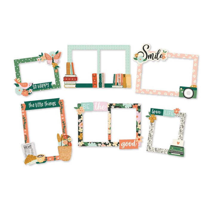 Simple Stories - Chipboard Frames - My Story. Embellishments can add whimsy, dimension, color and style to greeting cards, scrapbook pages, altered art, mixed media and more. Available at Embellish Away located in Bowmanville Ontario Canada.