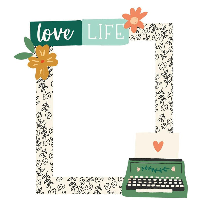 Simple Stories - Chipboard Frames - My Story. Embellishments can add whimsy, dimension, color and style to greeting cards, scrapbook pages, altered art, mixed media and more. Available at Embellish Away located in Bowmanville Ontario Canada.