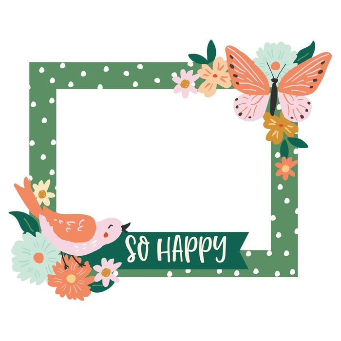 Simple Stories - Chipboard Frames - My Story. Embellishments can add whimsy, dimension, color and style to greeting cards, scrapbook pages, altered art, mixed media and more. Available at Embellish Away located in Bowmanville Ontario Canada.