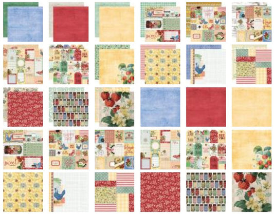 Simple Stories - Double-Sided Cardstock 12"X12" - Single Sheets - Simple Vintage Berry Fields. Start your project off right with the perfect paper for scrapbook pages, greeting cards, bookmarks, gift cards, mixed media and much more! Available at Embellish Away located in Bowmanville Ontario Canada.