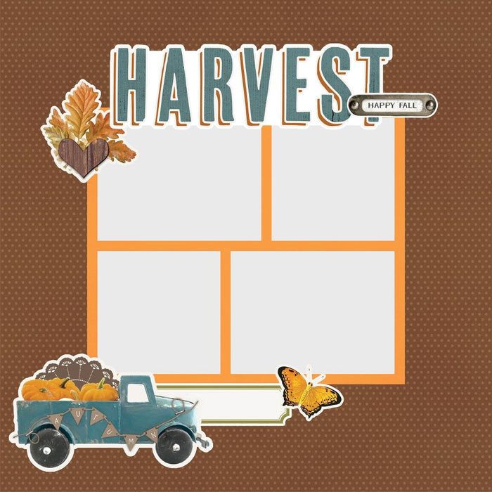 Simple Stories - Simple Pages Page Pieces - Harvest - Country Harvest. This package includes 10 Large Die Cut Cardstock Pieces. Made in USA. Available at Embellish Away located in Bowmanville Ontario Canada.
