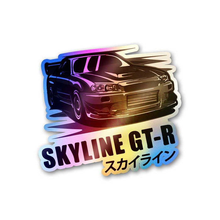 Skyline Gt Holographic Sticker - Holographic stickers | STICK IT UP