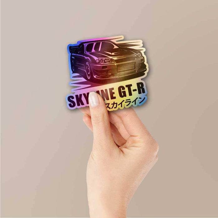 Skyline Gt Holographic Sticker - Holographic stickers | STICK IT UP