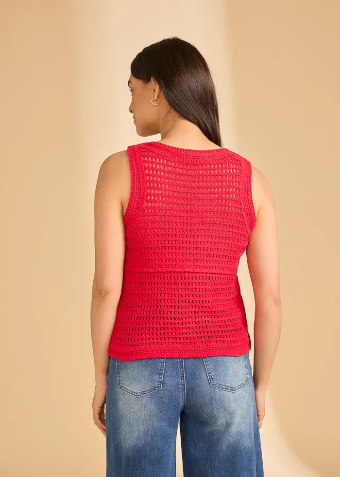 Sleeveless Textured Sweater