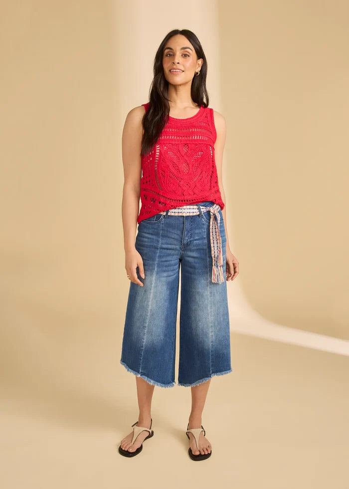 Sleeveless Textured Sweater