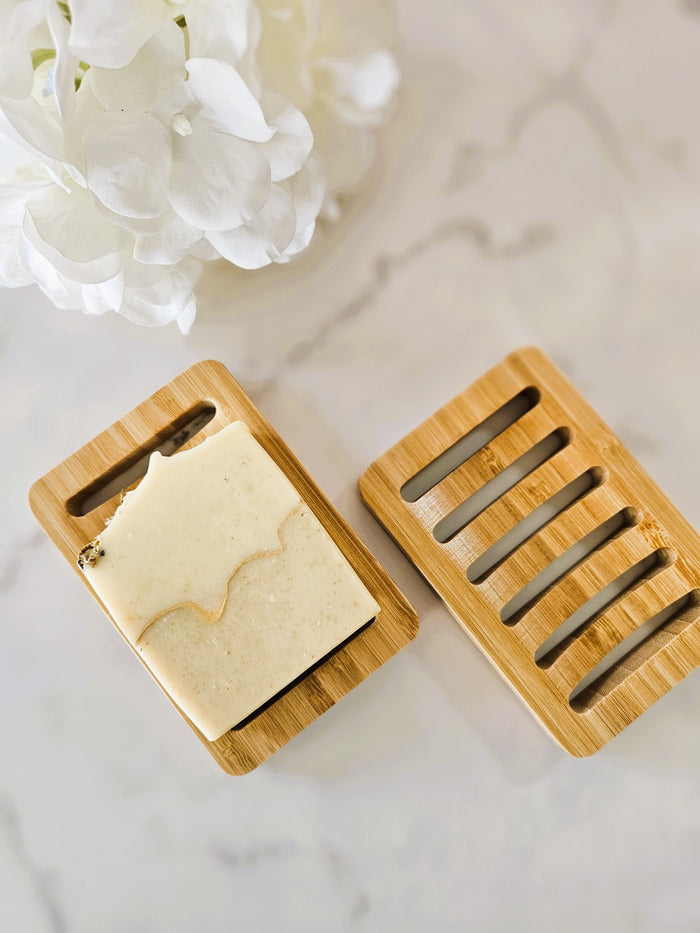 Slotted Bamboo Soap Dish