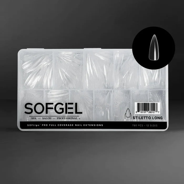 SOFGEL SOFTIPS PRO™ XII - Standard Stiletto Long, 500 pcs