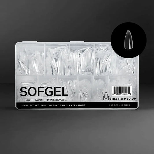 SOFGEL SOFTIPS PRO™ XII - Standard Stiletto Medium, 780 pcs