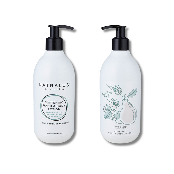 Natralus Softening Hand and Body Lotion Lemon Myrtle Kakadu Plum & Berries – natural Australian lotion to hydrate and refresh skin