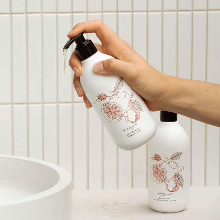Sulfate-free softening hand wash with tangerine, fig, and berries fragrance