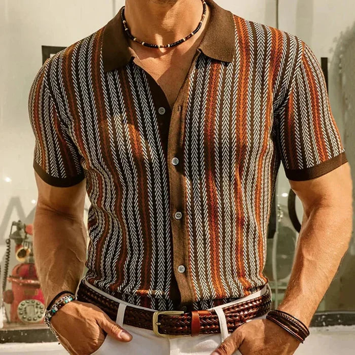 Solano - Herringbone Slim-Fit Polo Shirt