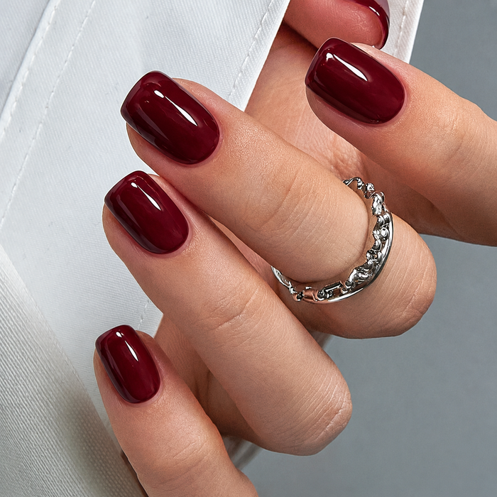 Solid short burgundy red armor