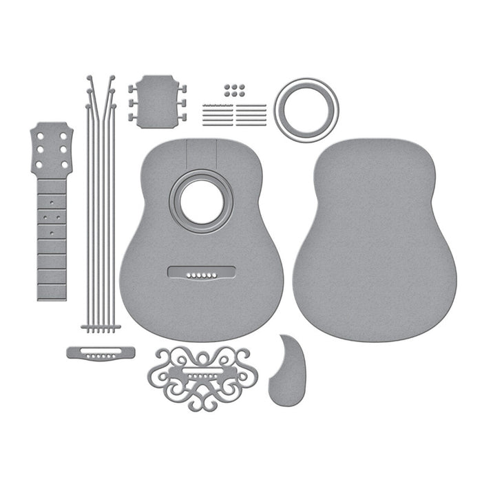 Spellbinders - Die - Bibi's Musical Notes - Majestic Guitar. Available at Embellish Away in Bowmanville Ontario Canada.