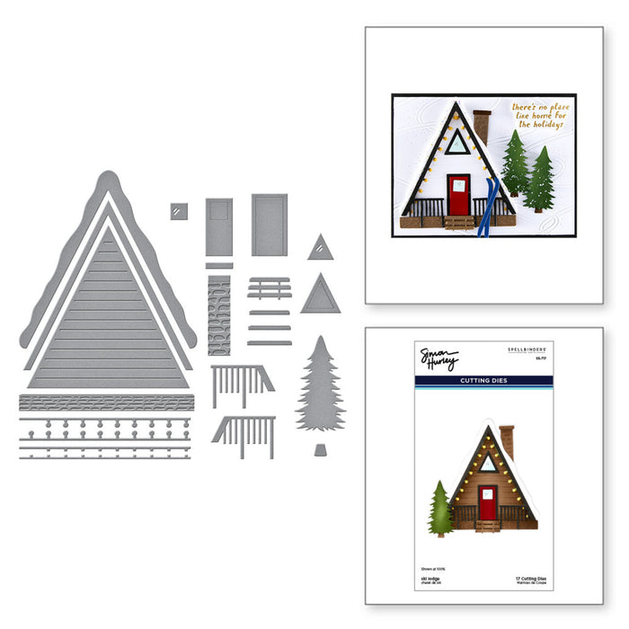 Spellbinders - Die - Ski-son's Greetings - Ski Lodge. Available at Embellish Away in Bowmanville Ontario Canada.