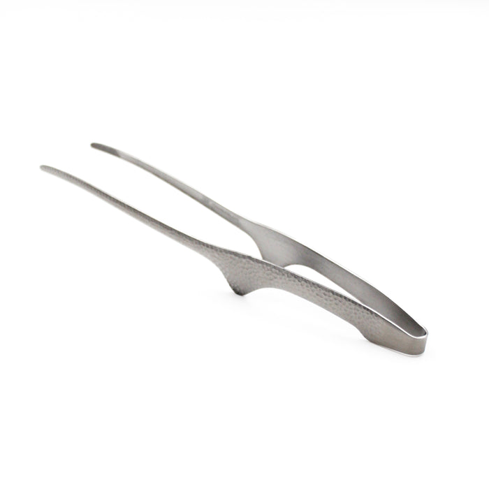 Stainless Steel Skinny Tongs Premium (Hammered Finish)