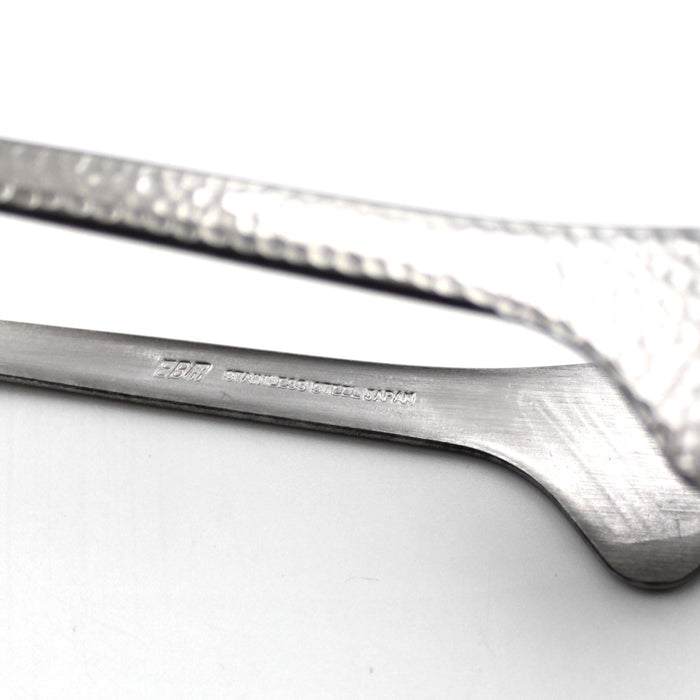 Stainless Steel Skinny Tongs Premium (Hammered Finish)