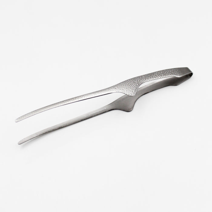 Stainless Steel Skinny Tongs Premium (Hammered Finish)