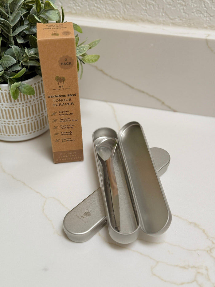 Stainless Steel Tongue Scraper 2pk