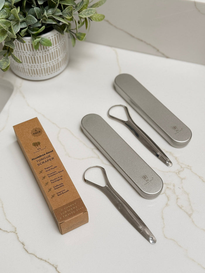 Stainless Steel Tongue Scraper 2pk