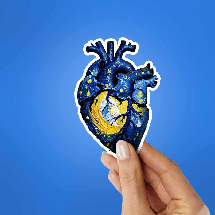 Starry Heart Sticker - Stickers | STICK IT UP