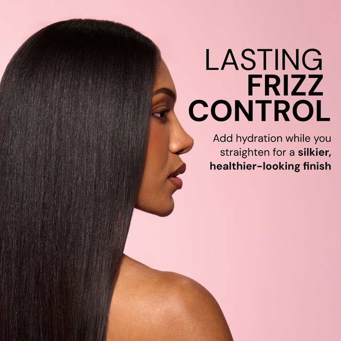 lasting frizz control with model with silky shiny hair