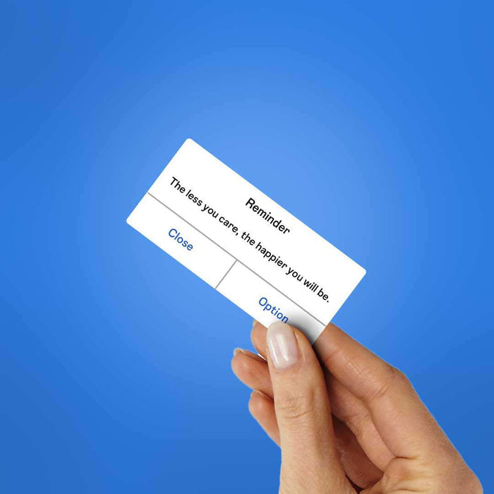 The Less You Care, The Happier You Will Be Sticker - Stickers | STICK IT UP