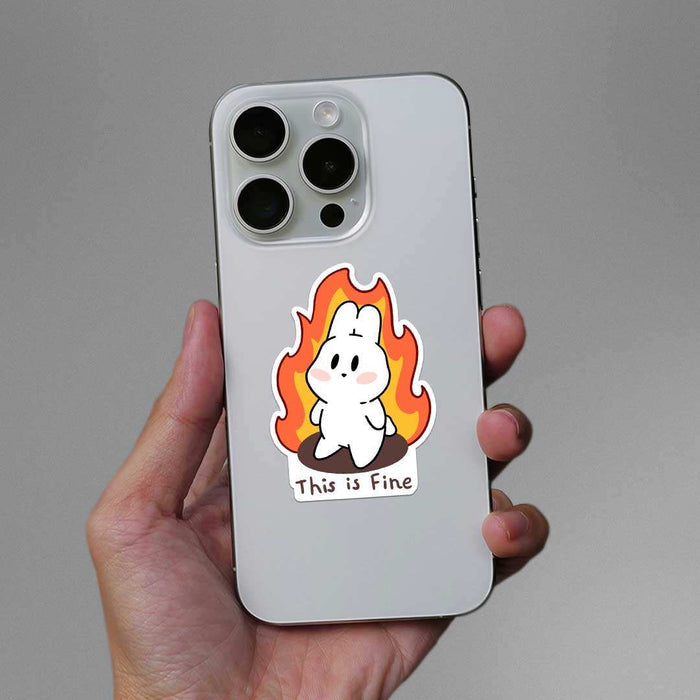 This Is Fine Sticker - Stickers | STICK IT UP
