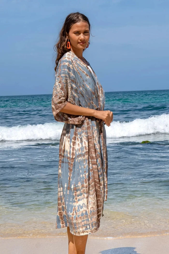 Tie Dye Long Kimono