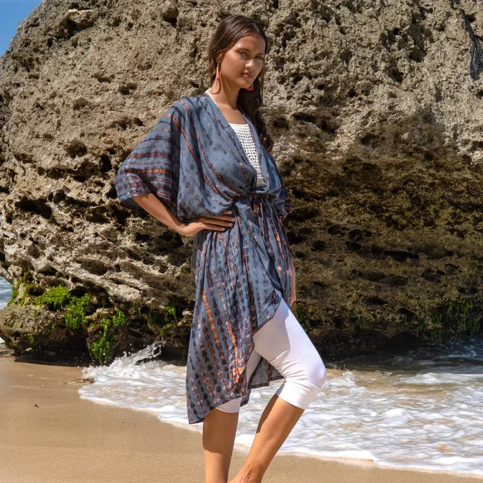 Tie Dye Long Kimono
