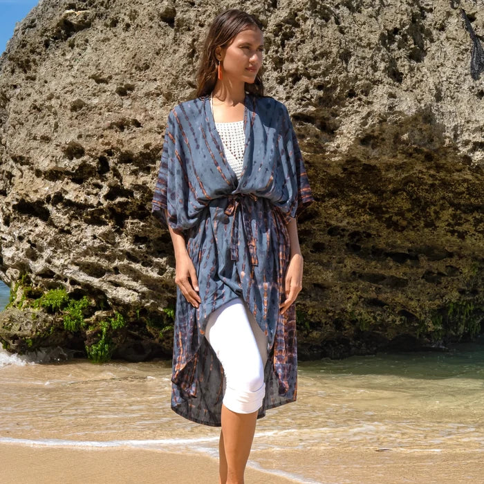 Tie Dye Long Kimono