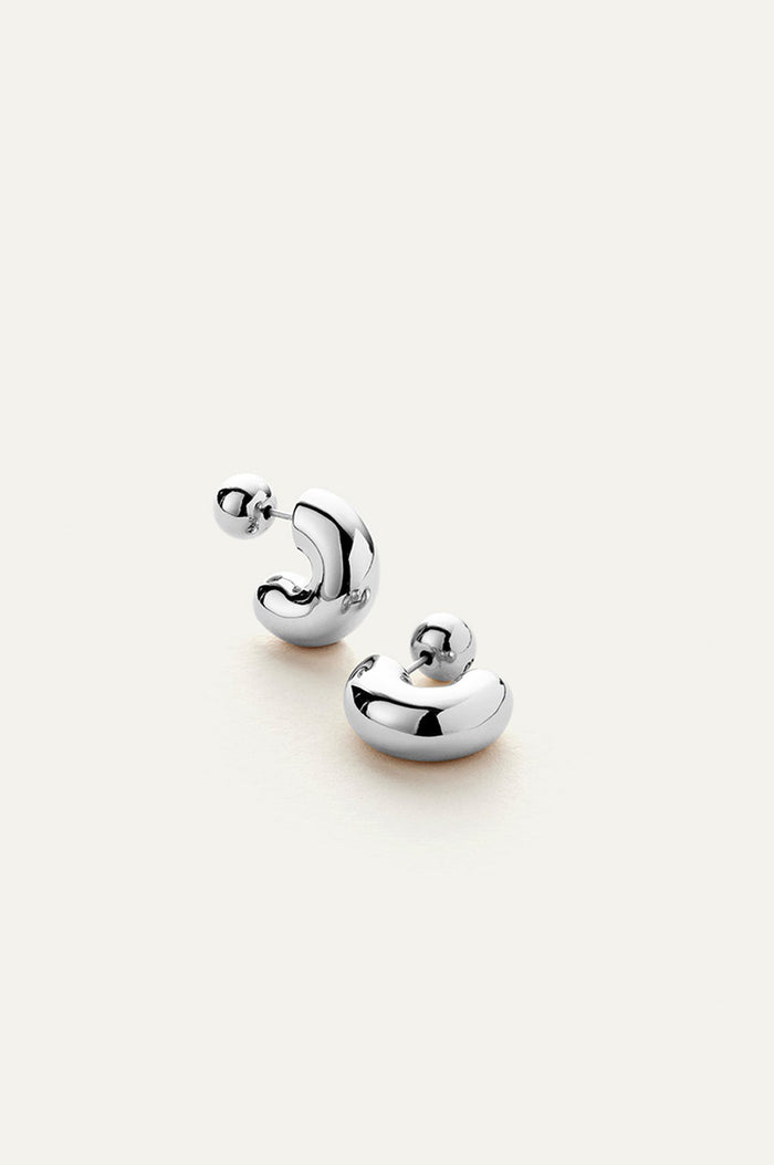 Tome Small Silver Hoop Earrings